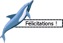 Gif animé félicitations dauphin